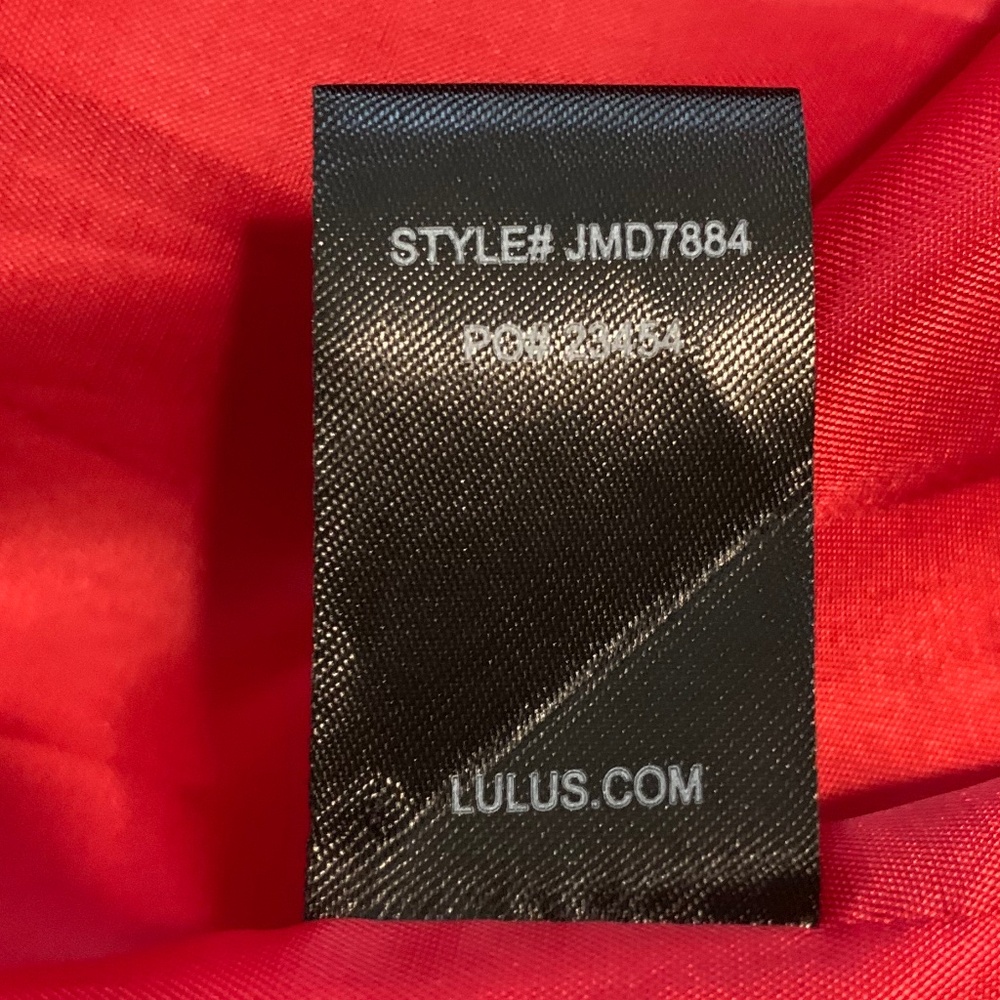 Long Red Gold Button Blazer - Picture 11 of 15
